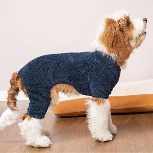 3 Cozy Dog Sweater Navy, Red and Green Olive